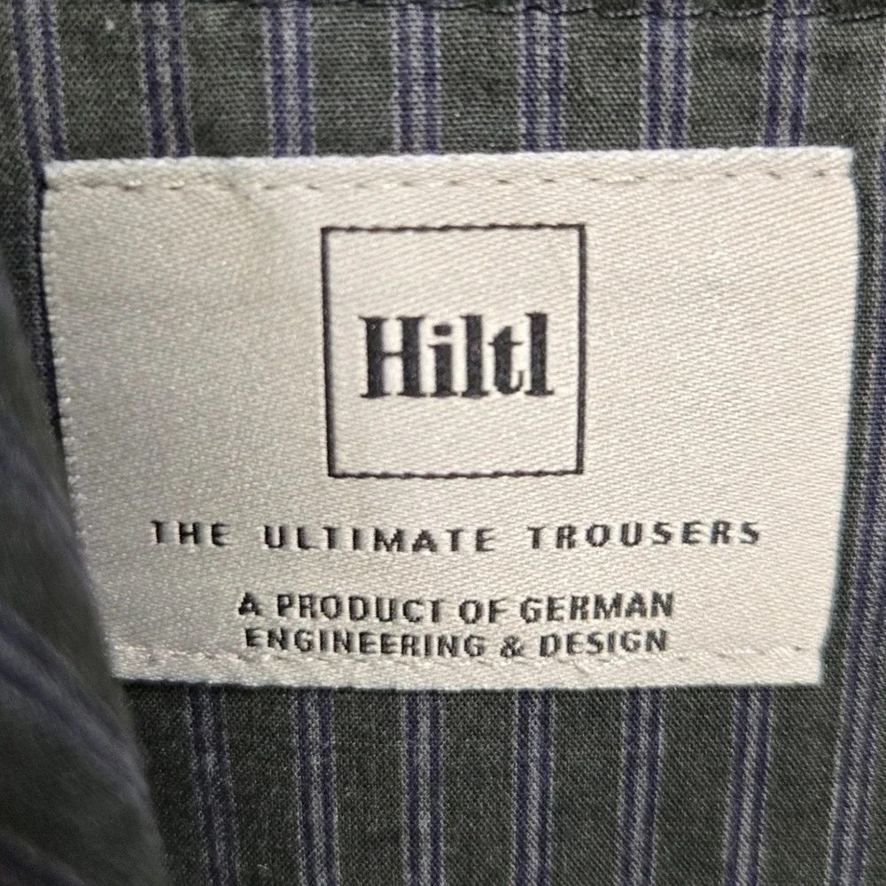 Hiltl Trouser Pants Men 38x30 Kenton Green Cotton Straight Leg 5 Pocket Jean Cut